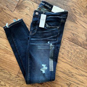 NWT American Eagle Super Stretch Jegging Dark Vintage Size 6 Standard Jeans